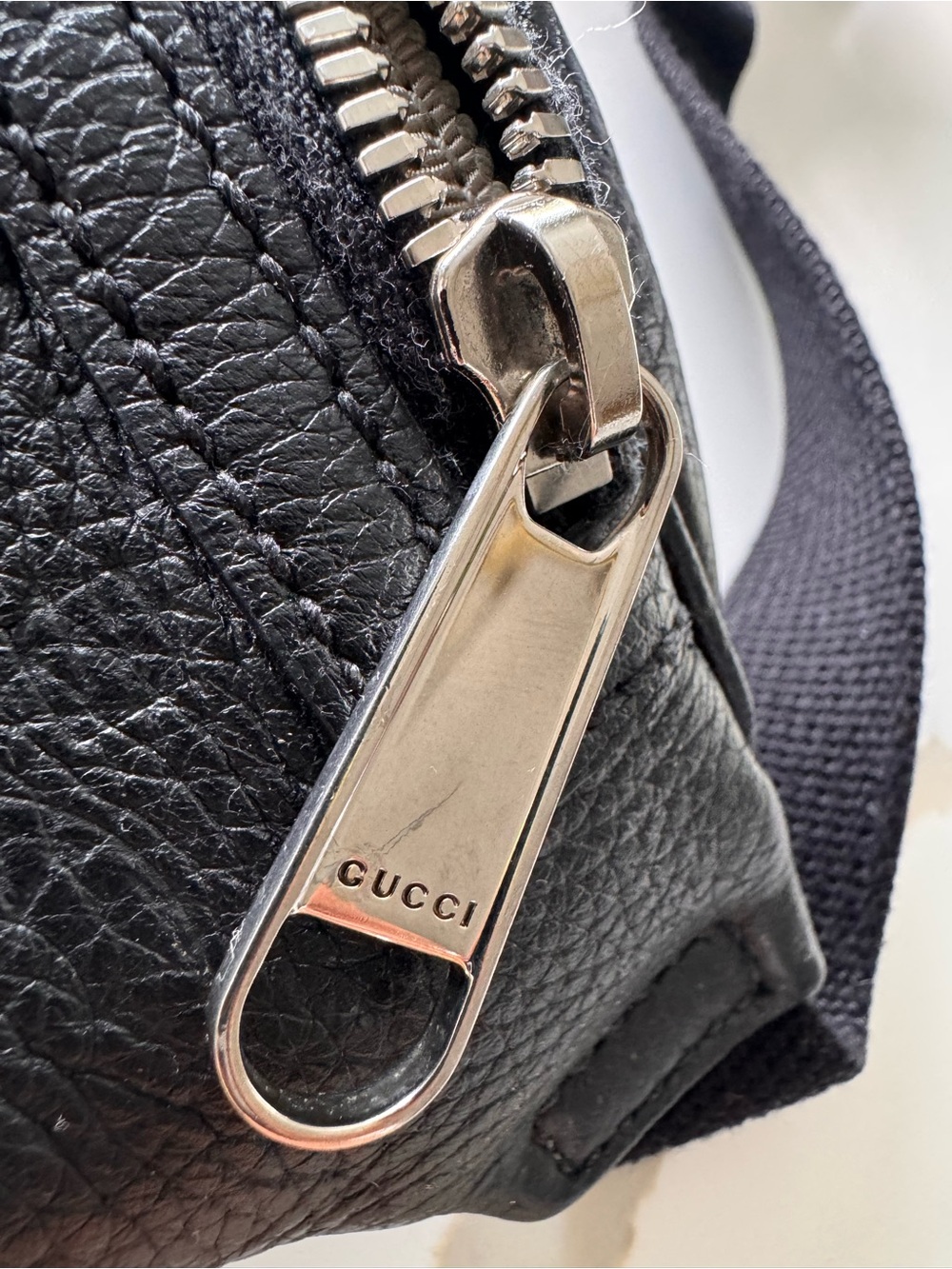 🔥 Gucci Jumbo GG Small Belt Bag Black Leather - Picture 4 of 17